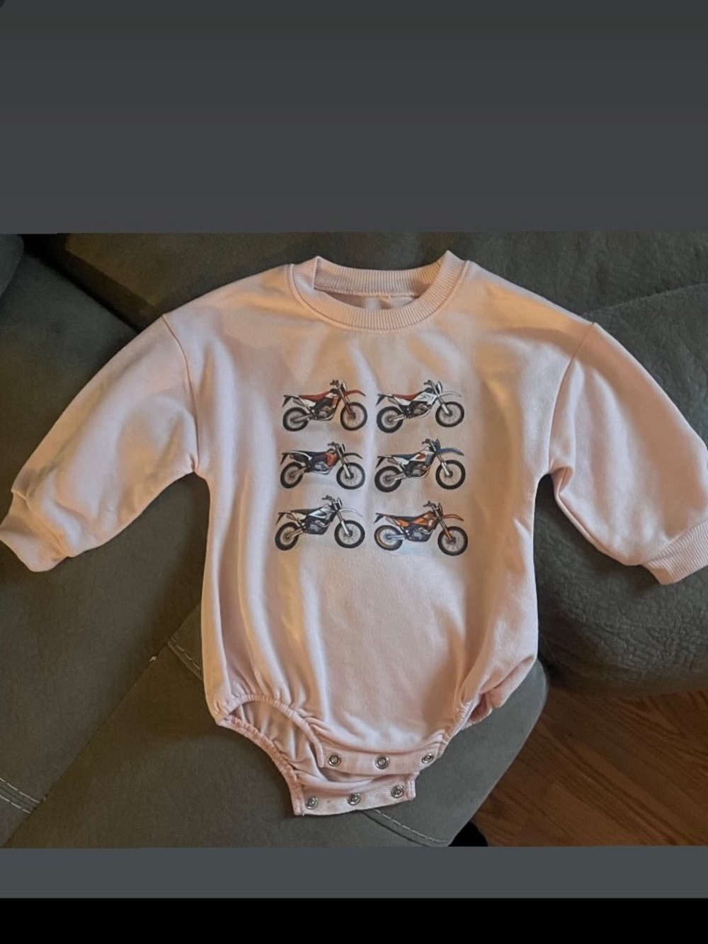 Race print baby girl rompers